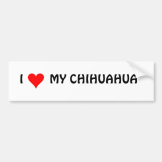 HEART1, I        MY CHIHUAHUA BUMPER STICKER