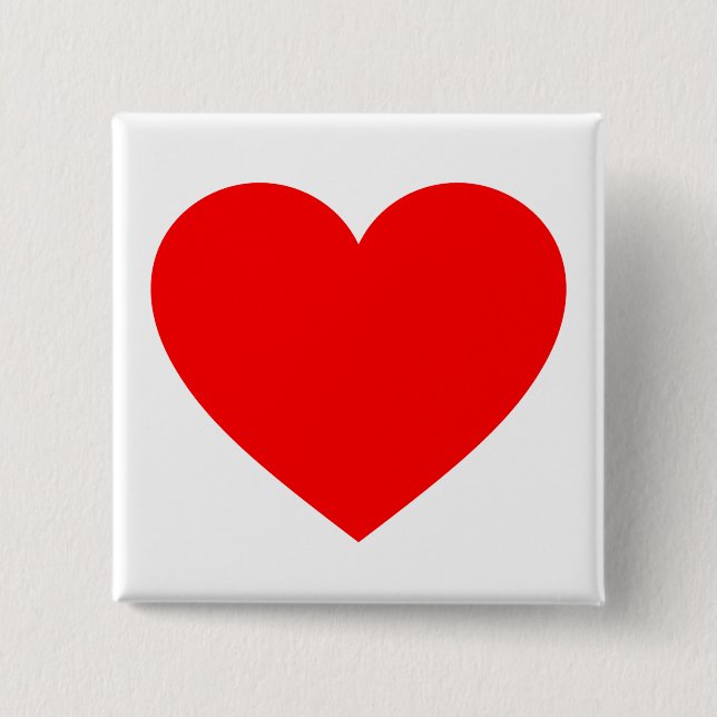 Heart 15 Cm Square Badge (Front)