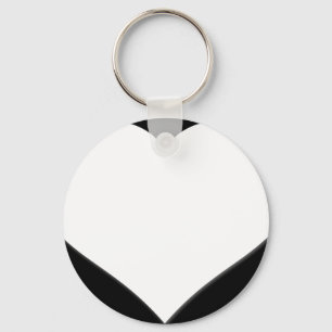 Heart 1 Black and White Key Ring