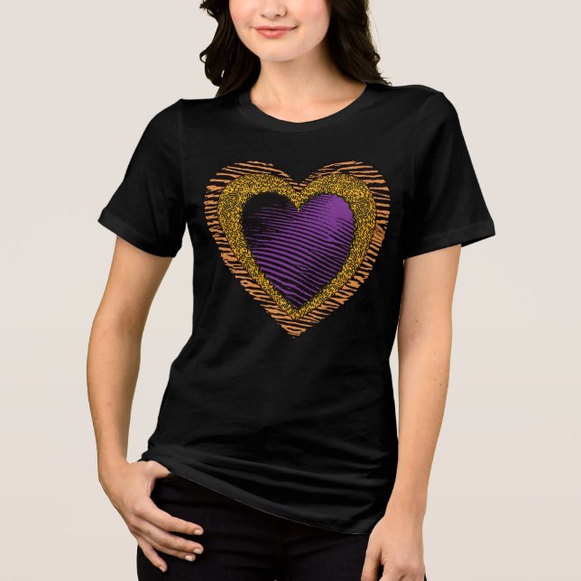 Heart 1  Tri-Blend shirt (Front)