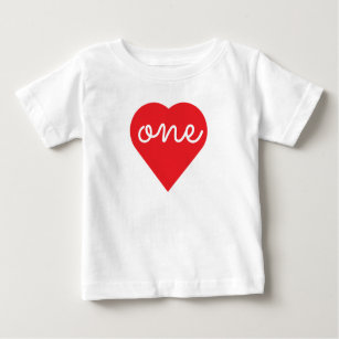 Heart 1st Birthday Baby T-Shirt