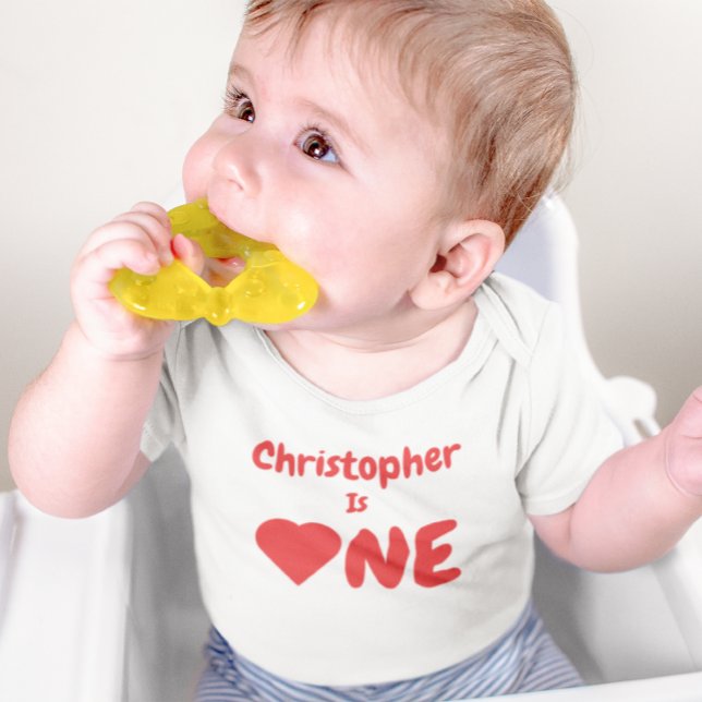 Heart 1st Birthday Baby T-Shirt (Creator Uploaded)