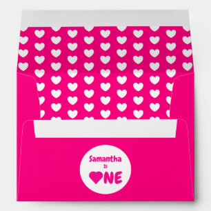 Heart 1st Birthday Envelope