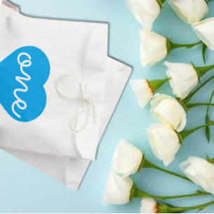 Heart 1st Birthday Favour Bags