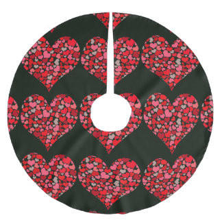 Heart 2014-0702 brushed polyester tree skirt