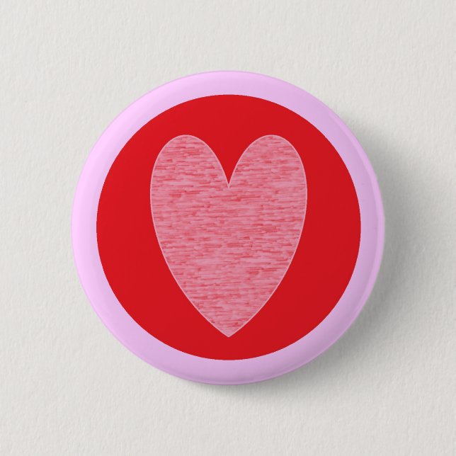 Heart 3 6 cm round badge (Front)
