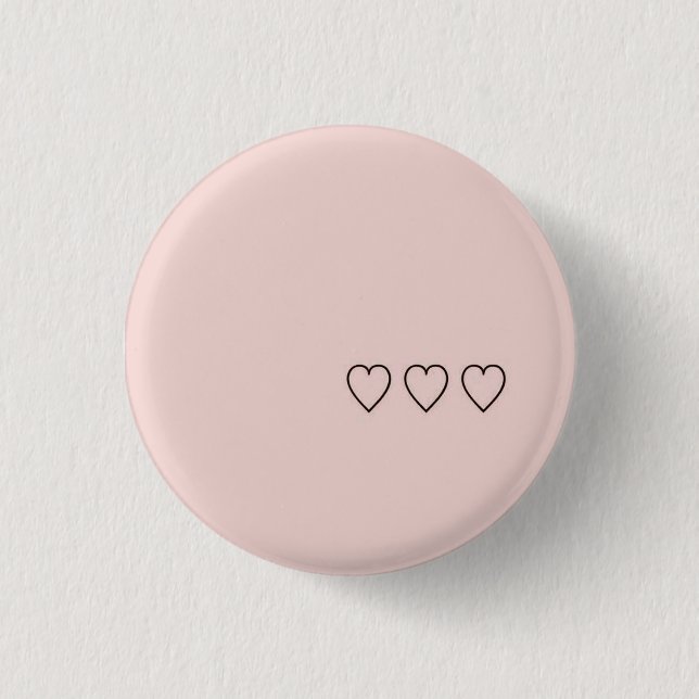 Heart 3 Cm Round Badge (Front)