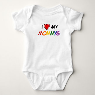 heart_6, I     My , M, O, M, M, Y, S Baby Bodysuit