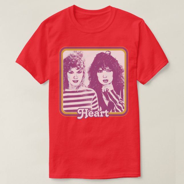 Heart 80s Styled Original Fan Design T-Shirt (Design Front)