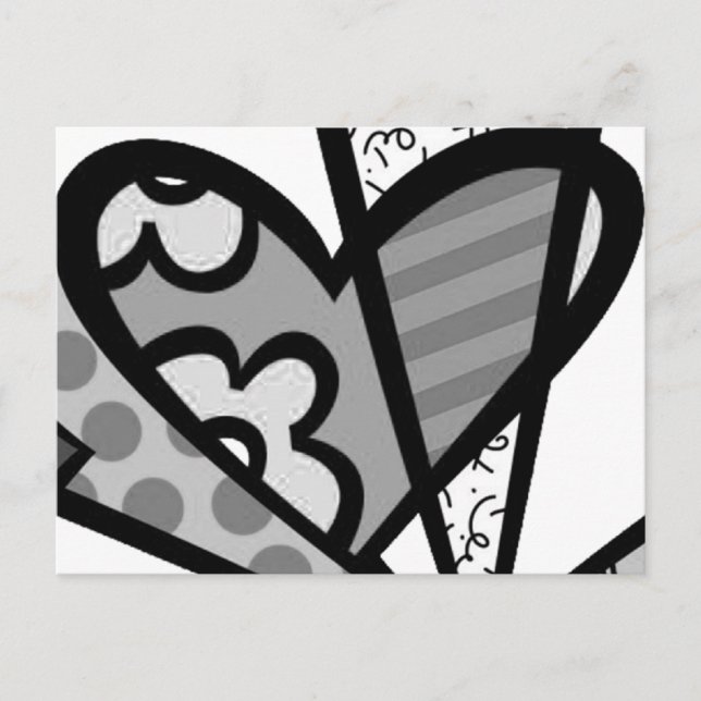 heart abstract art postcard (Front)