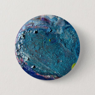 Heart Abstract Melted Crayon Collage 6 Cm Round Badge
