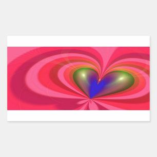 Heart Abstract Rectangular Sticker