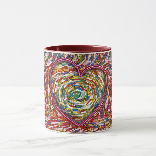 Heart Abstract Sprinkles Love Mug (Center)