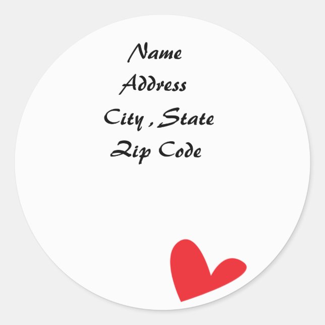 Heart  -Address Labels (Front)