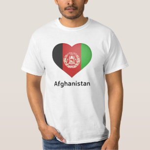 Heart - Afghanistan Flag T-Shirt