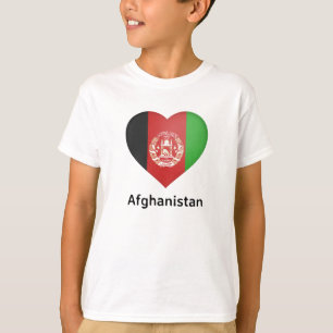 Heart - Afghanistan Flag T-Shirt