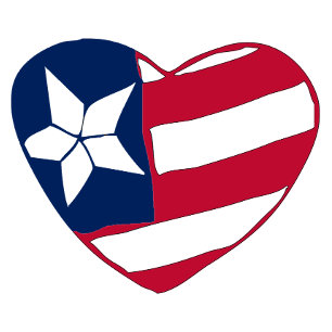 Heart America Patriotic Mug USA Flag Heart