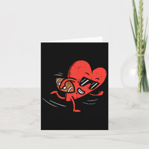Heart American Football Valentines Day Boys Men Ki Card