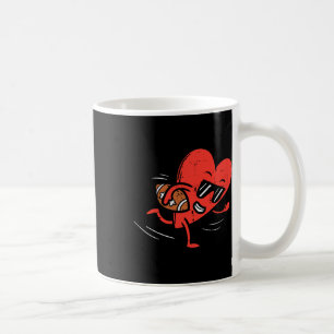 Heart American Football Valentines Day Boys Men Ki Coffee Mug