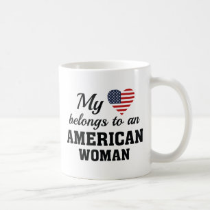 Heart American Woman Coffee Mug