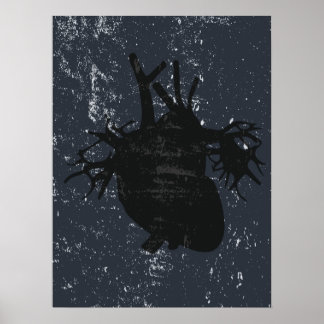 Heart anatomy banksy street wall poster