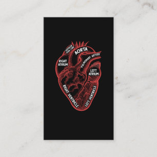 Heart Anatomy Education Cardiology Business Card