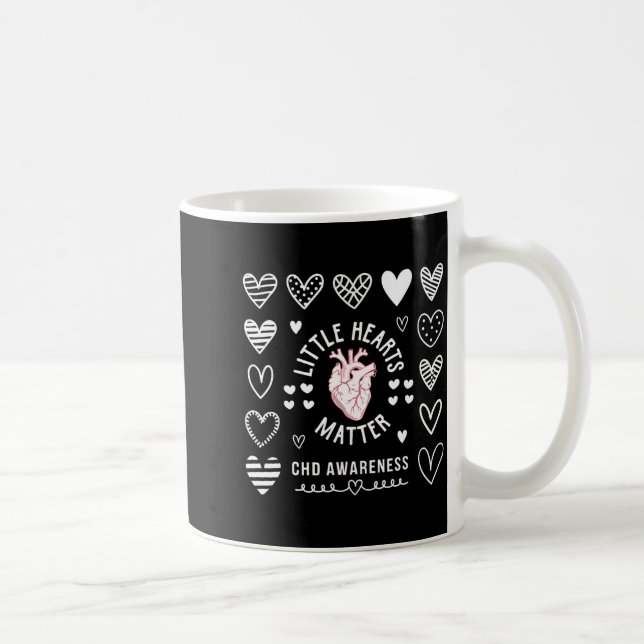 Heart Anatomy Valentine Little Heart Chd Awareness Coffee Mug (Right)
