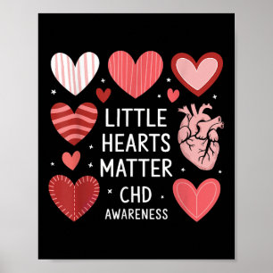 Heart Anatomy Valentine Little Heart Chd Poster