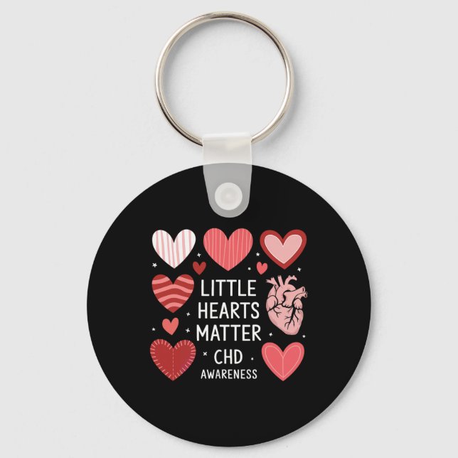 Heart Anatomy Valentine Little Heart Problem Chd A Key Ring (Front)