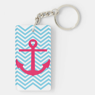 Heart Anchor Acrylic Keychain