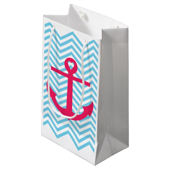 Heart Anchor Gift Bag (Front Angled)