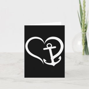 Heart Anchor Love Nautical Ocean Boating Sailing Card