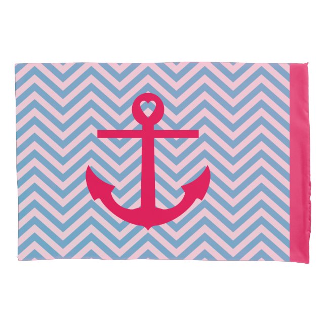 Heart Anchor Pillowcase (Front)