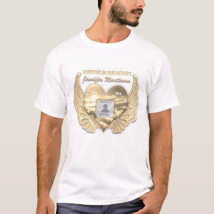 Heart and Angel Wings Gold Add Photo T-Shirt