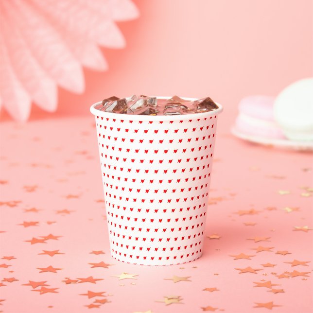 Heart and Arrow Pattern  Paper Cups (Insitu)