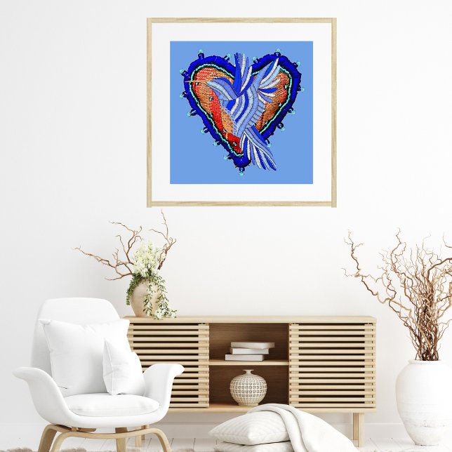 Heart And Bird Hispanic Art Poster (Creator Uploaded)