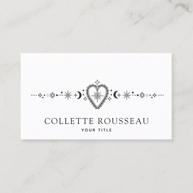 Heart And Celestial  Business Card (Front)