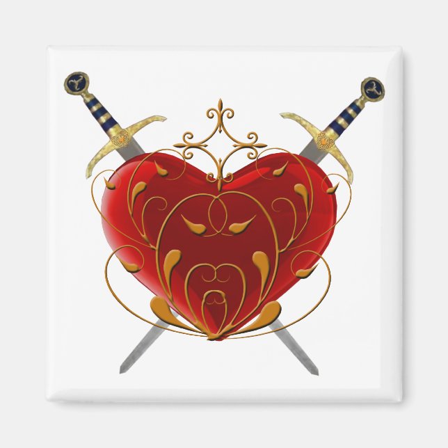 Heart And Daggers Magnet (Front)