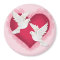 Heart and Doves - Pink