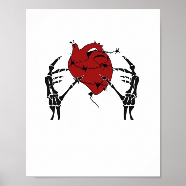 Heart And Hands - Skeleton Heart Hands  Poster (Front)