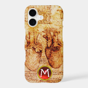 Heart And Its Blood Vessels Parchment Gem Monogram