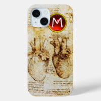 Heart And Its Blood Vessels Parchment Gem Monogram