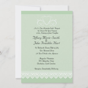 Heart and Lace Wedding Invitations