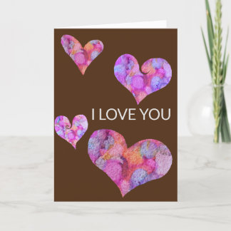 Heart and love holiday card