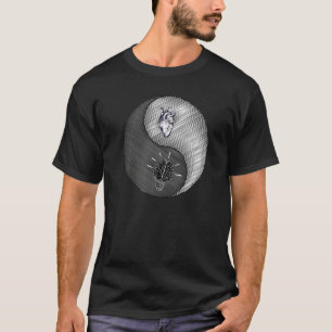 Heart and mind yin yang symbol life choices   T-Shirt