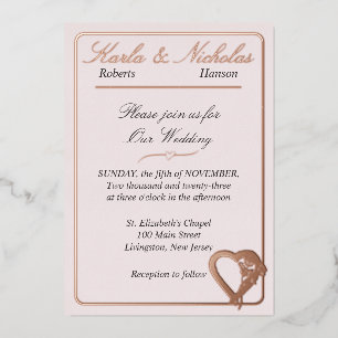 Heart And Rose Flowers, Blush Pink Wedding