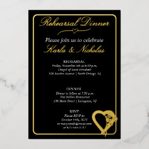 Heart And Rose Flowers Rehearsal Dinner
