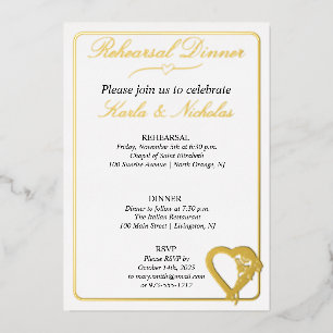 Heart And Rose Flowers Rehearsal Dinner