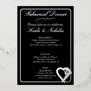 Heart And Rose Flowers Rehearsal Dinner