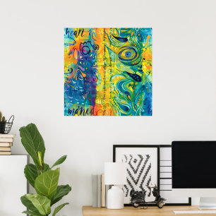 Heart And Soul: Abstract minimalist Poster